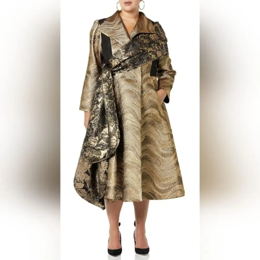 NEW Making The Cut 3 Season Jacquard Metallic Jacket w/ Elegant Wrap Size: S,LG - Picture 1 of 6